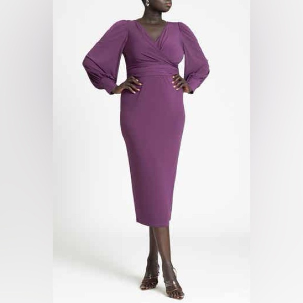 ELOQUII Cross Front Midi Dress ❤️NWT❤️IN STORES❤️